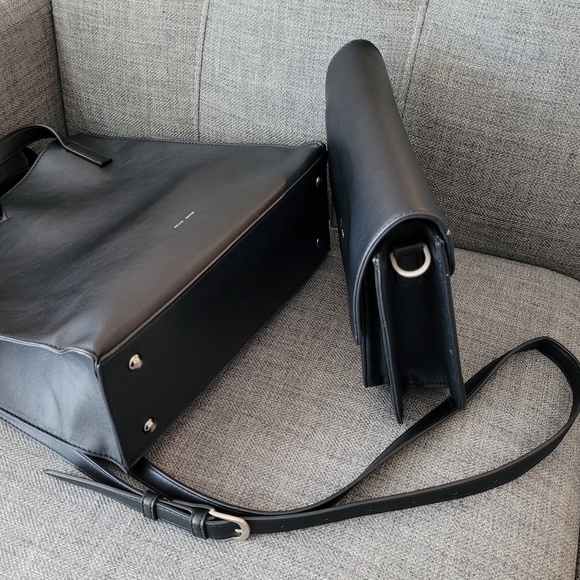 Pixie Mood Set of 3 Vegan Leather Black Tote, Purse, and Wallet - NWT & EUC - Picture 4 of 12